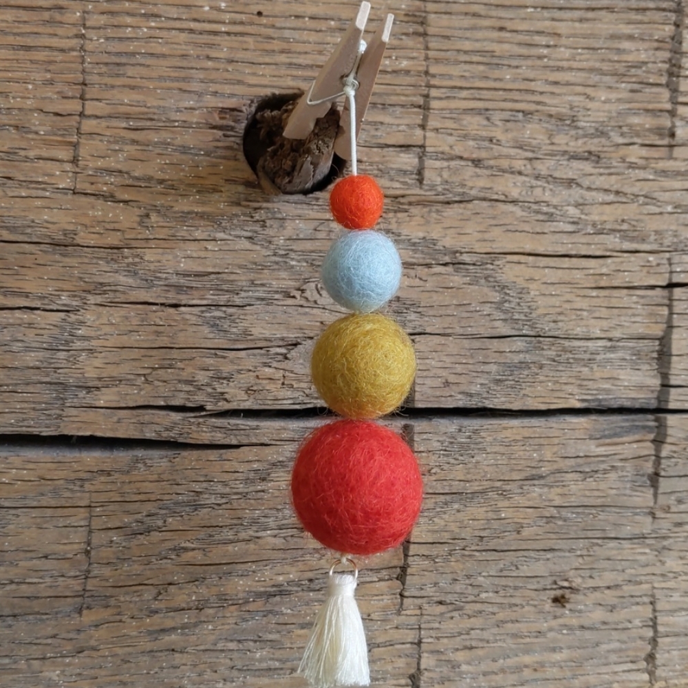 Felted wool ball essential oil diffuser